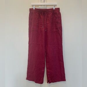 Athleta Retreat Linen High Rise Wide Leg Pant